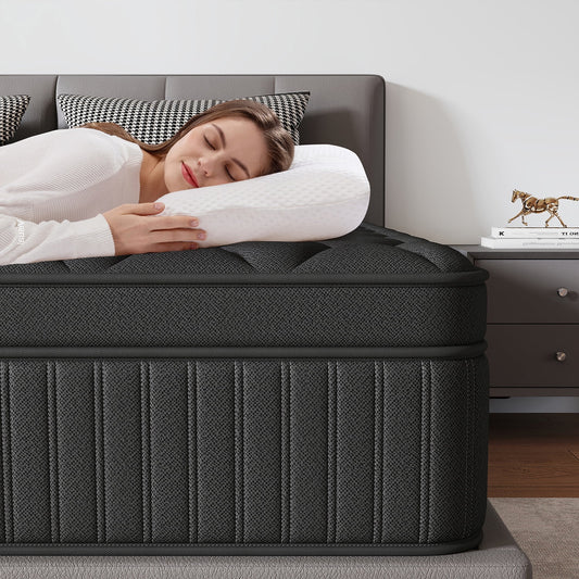lemontalking 12/14 INCH TWIN FULL QUEEN KING SIZE MATTRESS MEDIUM COMFORT FULL SIZE FOR ADULT HYBRID MATTRESS IN A BOX